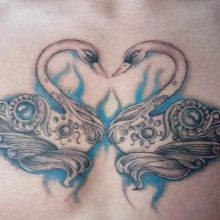 Zwaan hart tattoo